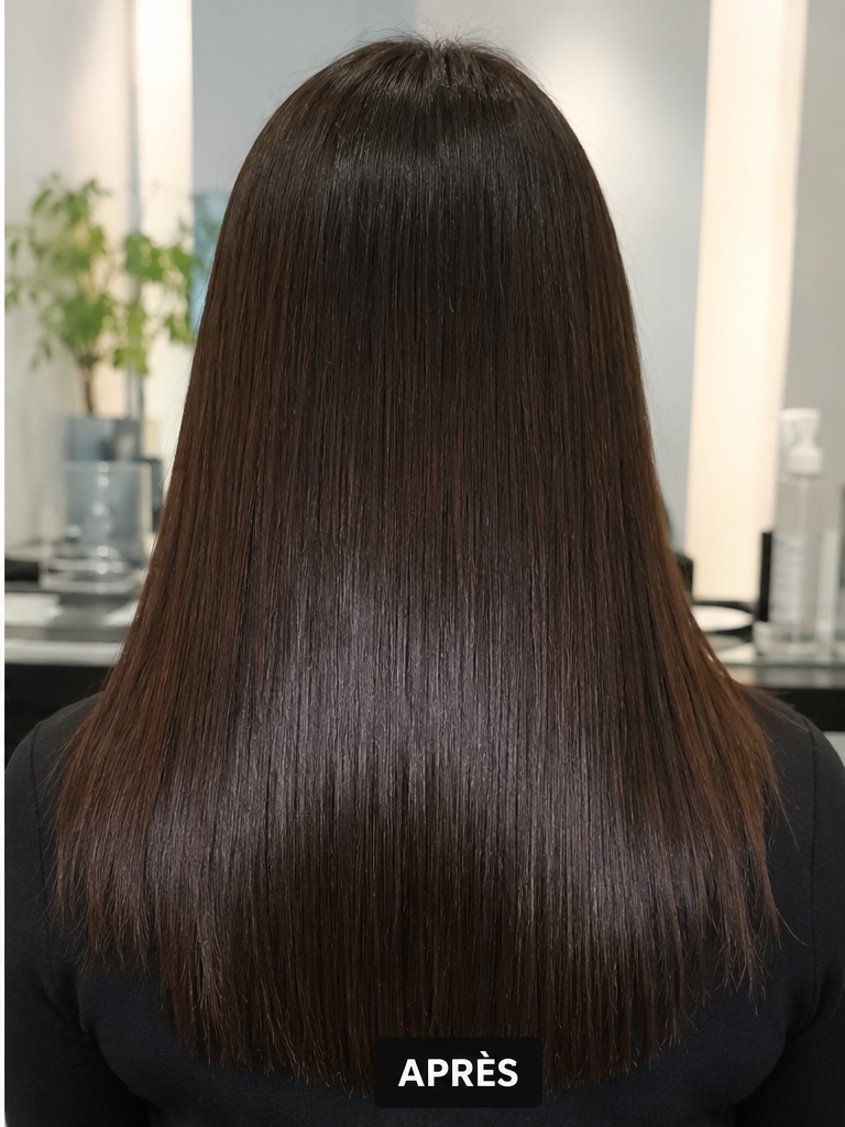 Après traitement ULTRALISS — cheveux lissés, brillants et disciplinés