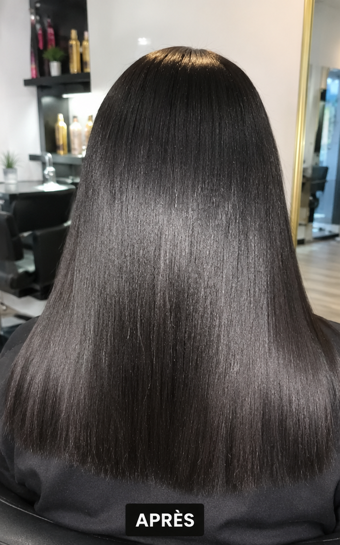 Avant traitement — cheveux texturés non lissés