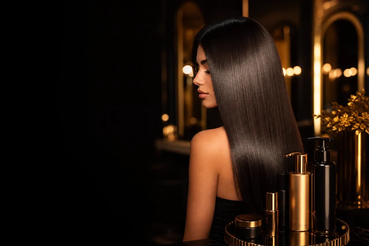 Produits professionnels de lissage capillaire ULTRALISS dans un salon premium